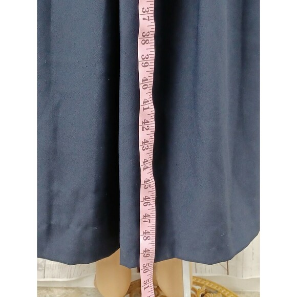 Plaza South Maxi Dress Navyblue Pleated Skirt Velour Top Short Sleeve Sz 8 - Picture 6 of 10